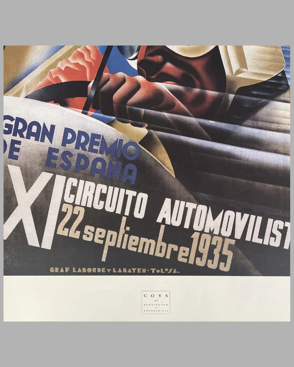 1935 Gran Premio de Espana in San Sebastian event poster