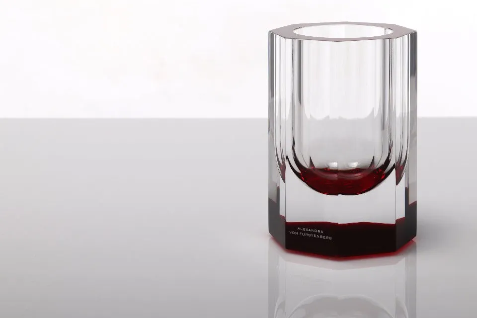 Bolt Vase in Ruby