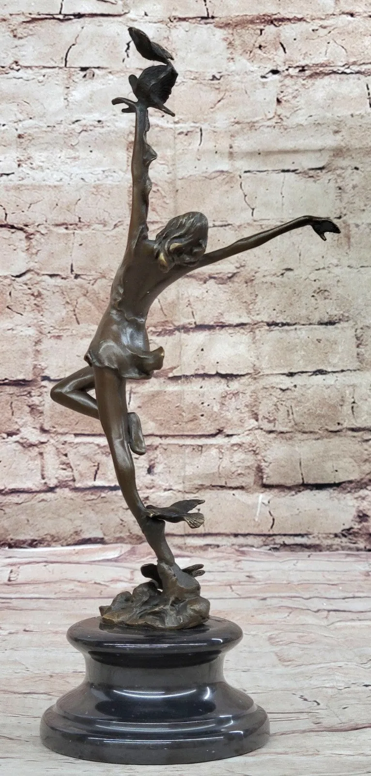 Bronze Sculpture by Italian Artist Aldo Vitaleh Dancer Ballerina Home Office