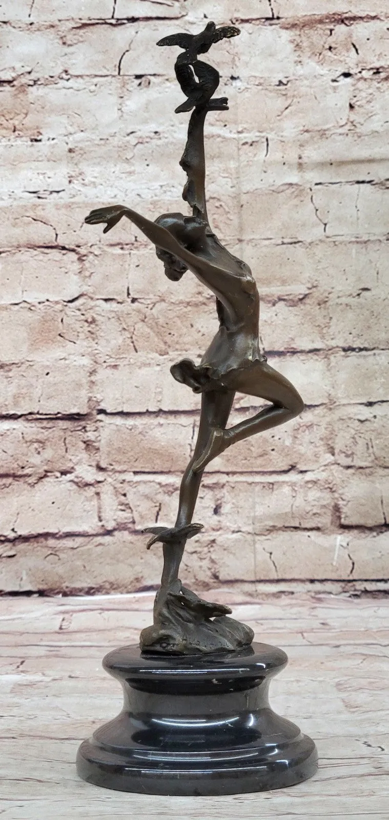 Bronze Sculpture by Italian Artist Aldo Vitaleh Dancer Ballerina Home Office