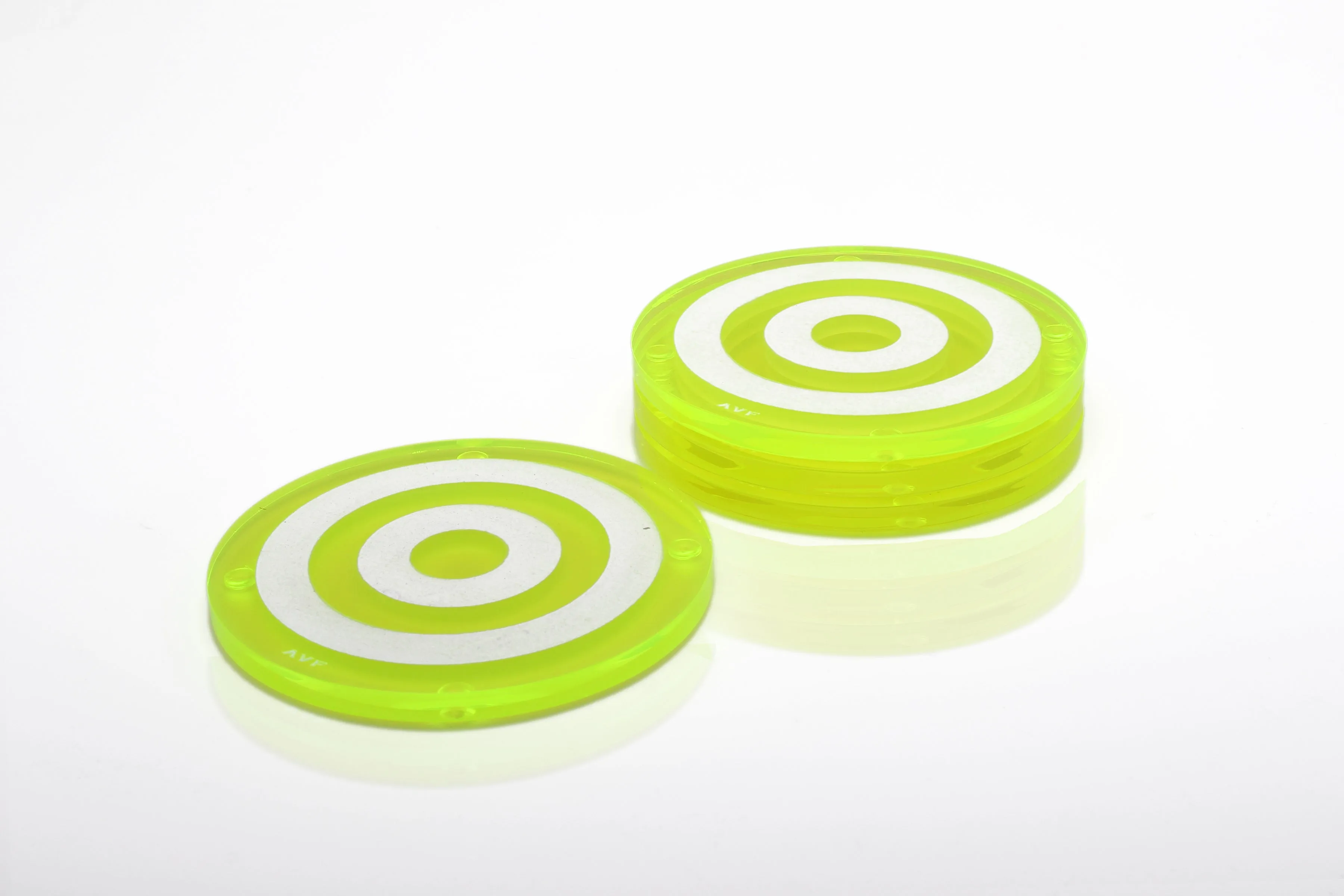 Bullseye Coaster Set in Green