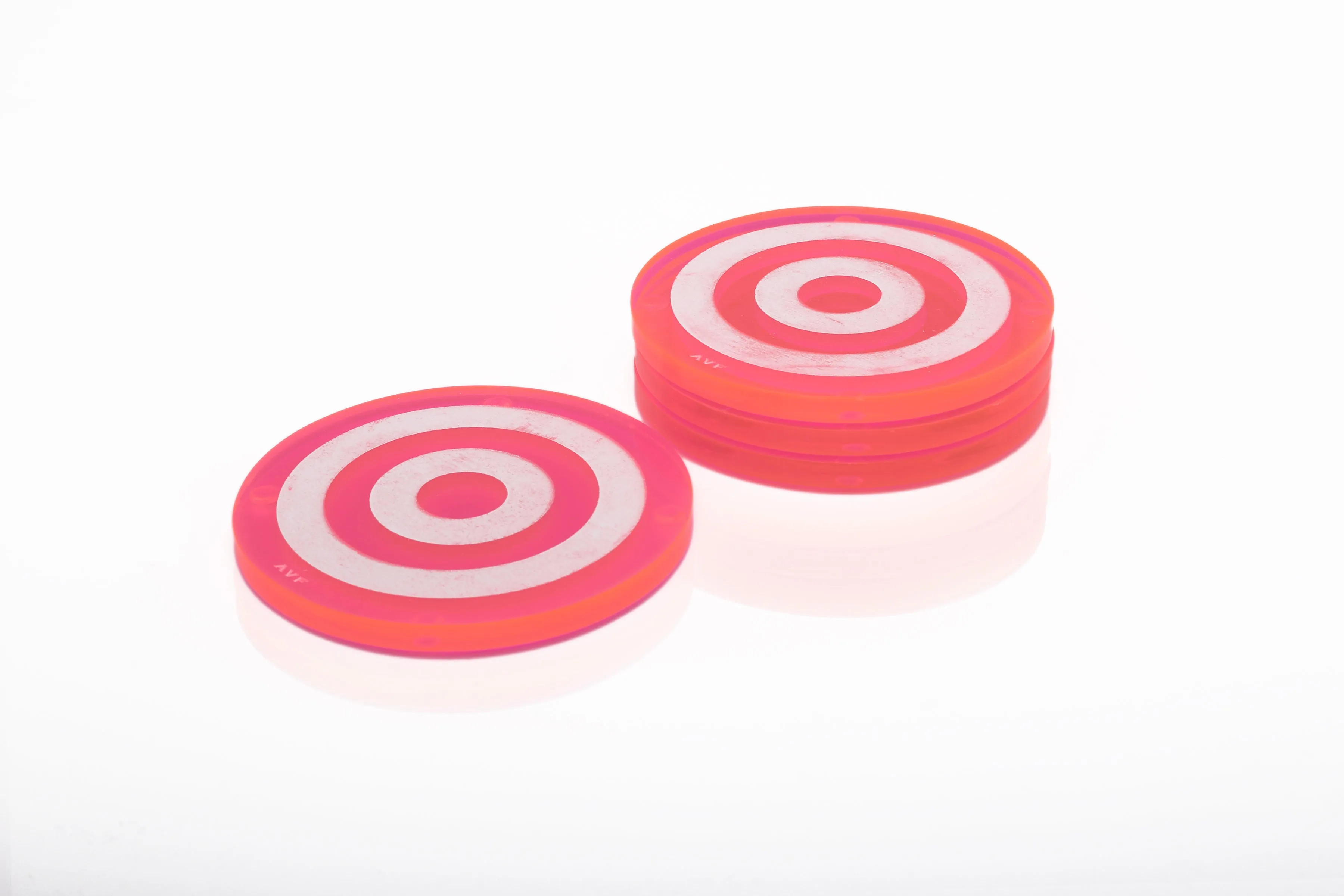 Bullseye Coaster Set in Pink