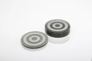 Bullseye Coaster Set in Slate Grey