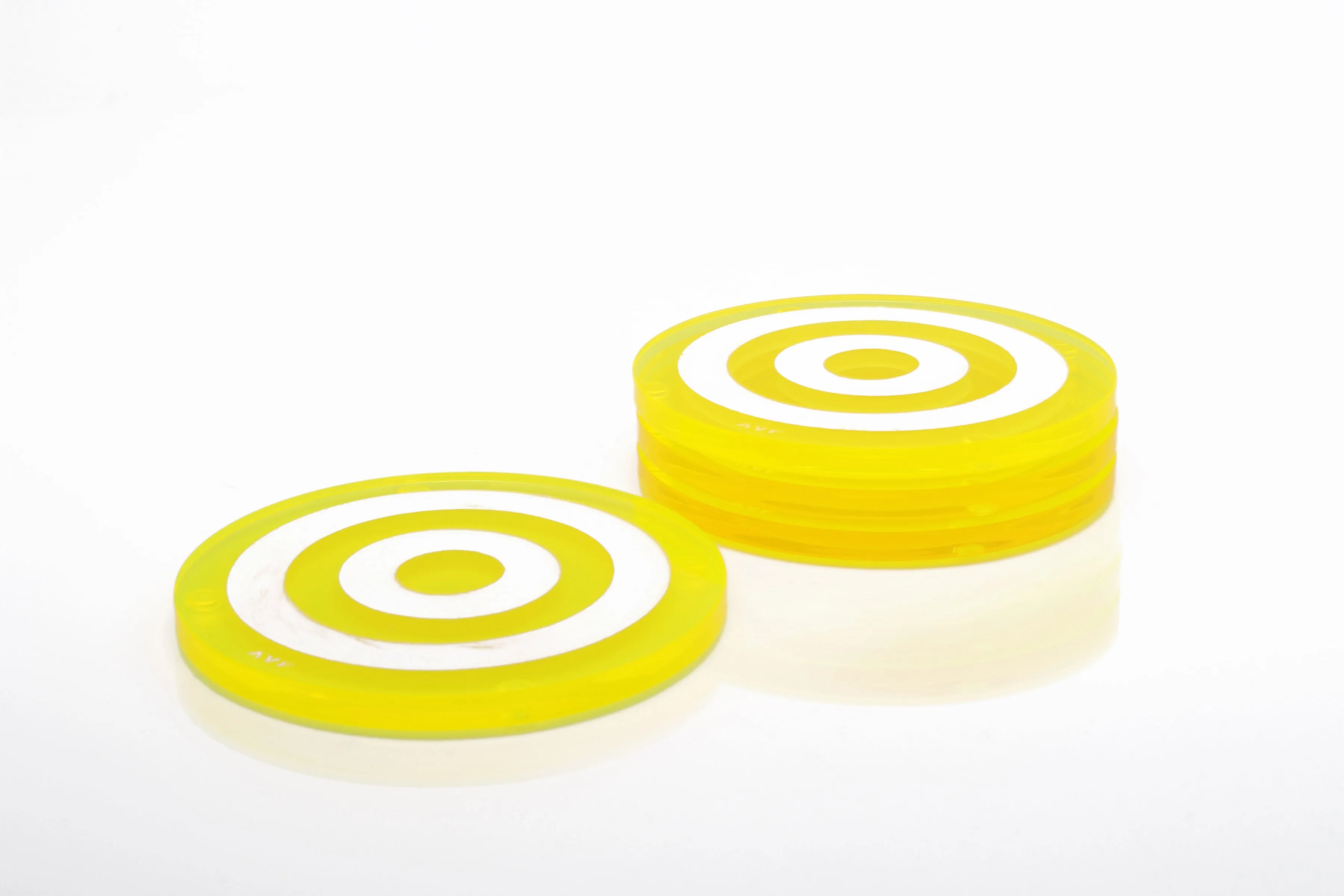 Bullseye Coaster Set in Yellow