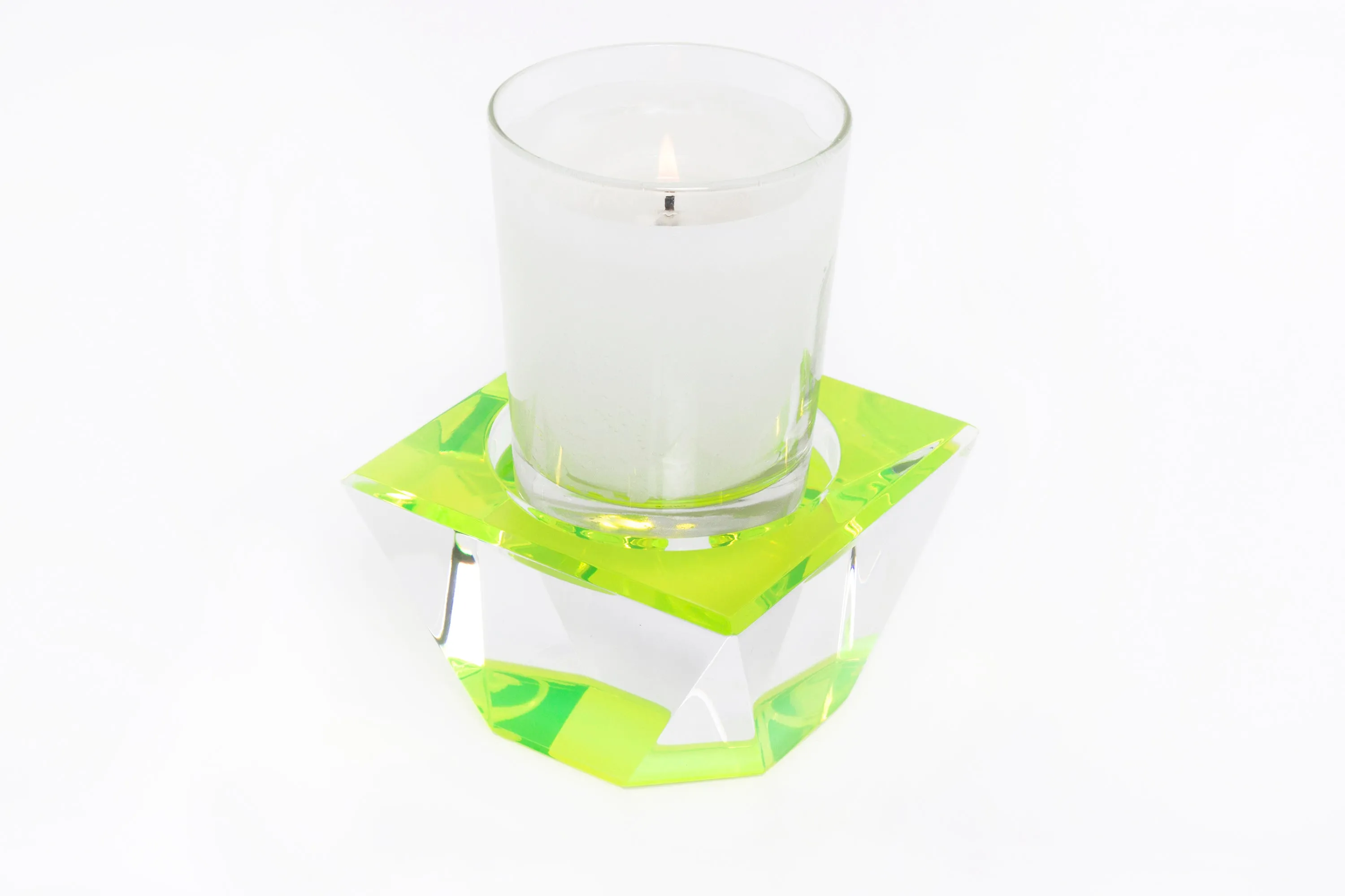 Candle Pedestal in Green