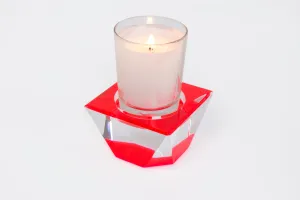 Candle Pedestal in Red