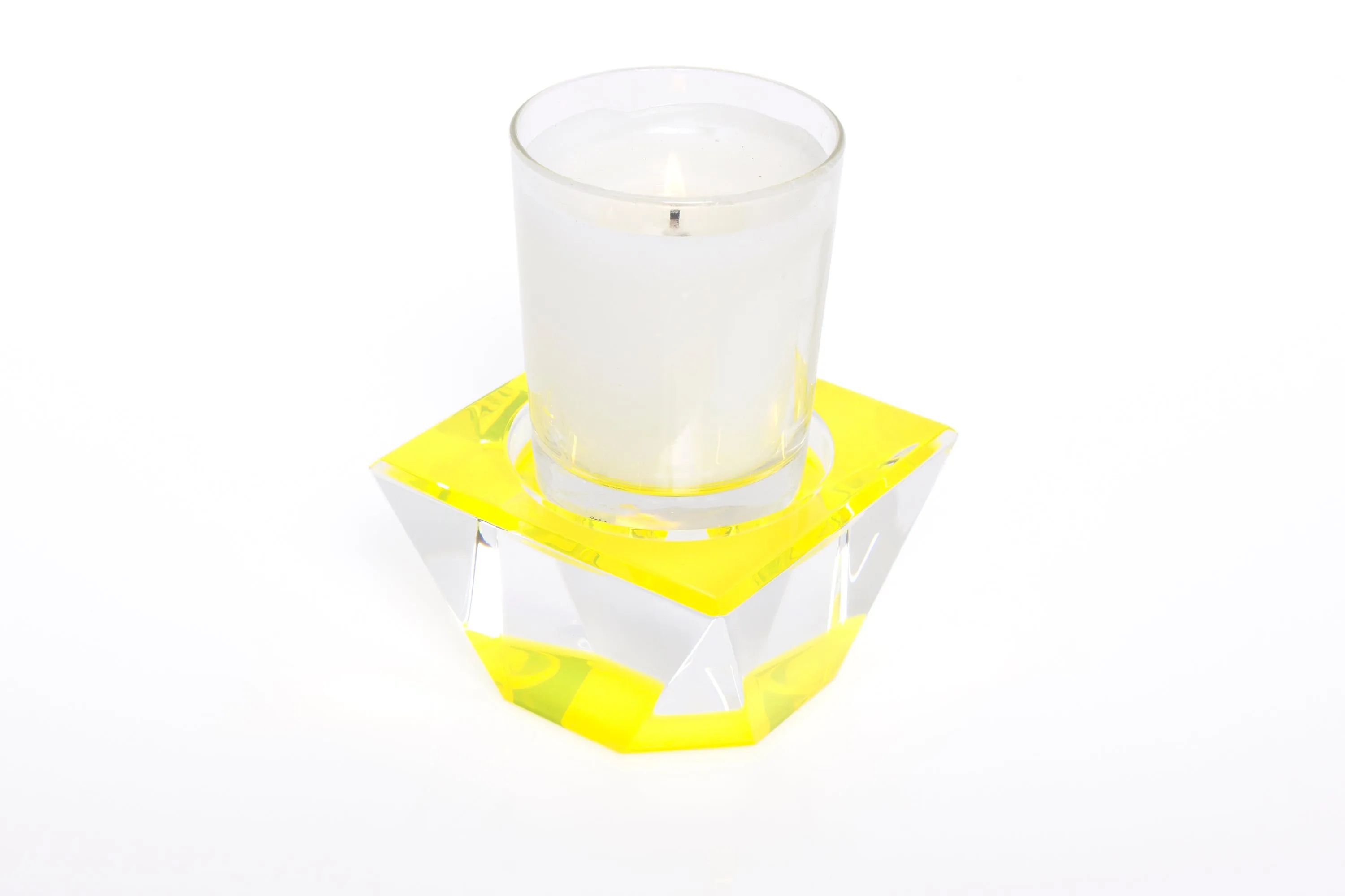 Candle Pedestal in Yellow