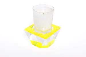 Candle Pedestal in Yellow