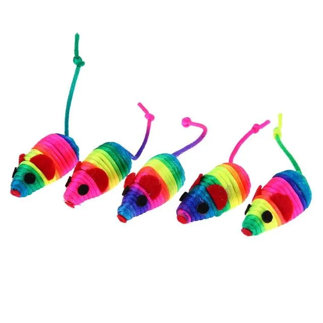 Colorful Plush False Mouse Toy