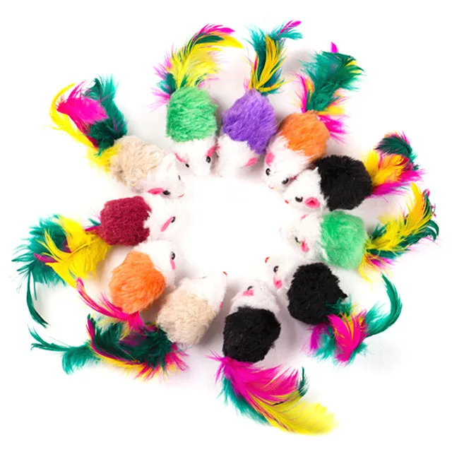 Colorful Plush False Mouse Toy