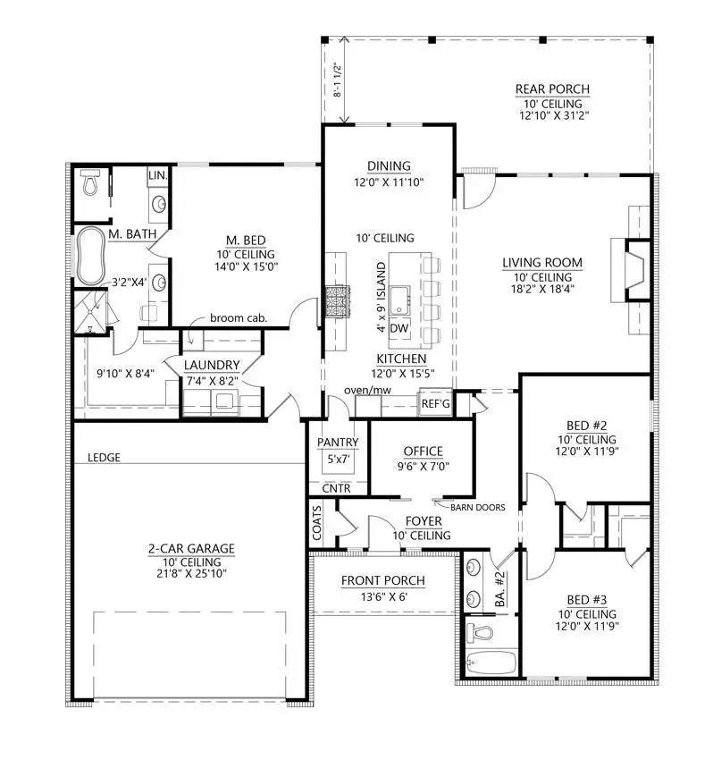 Cozy Single-Level House Plan with Ample Living Space