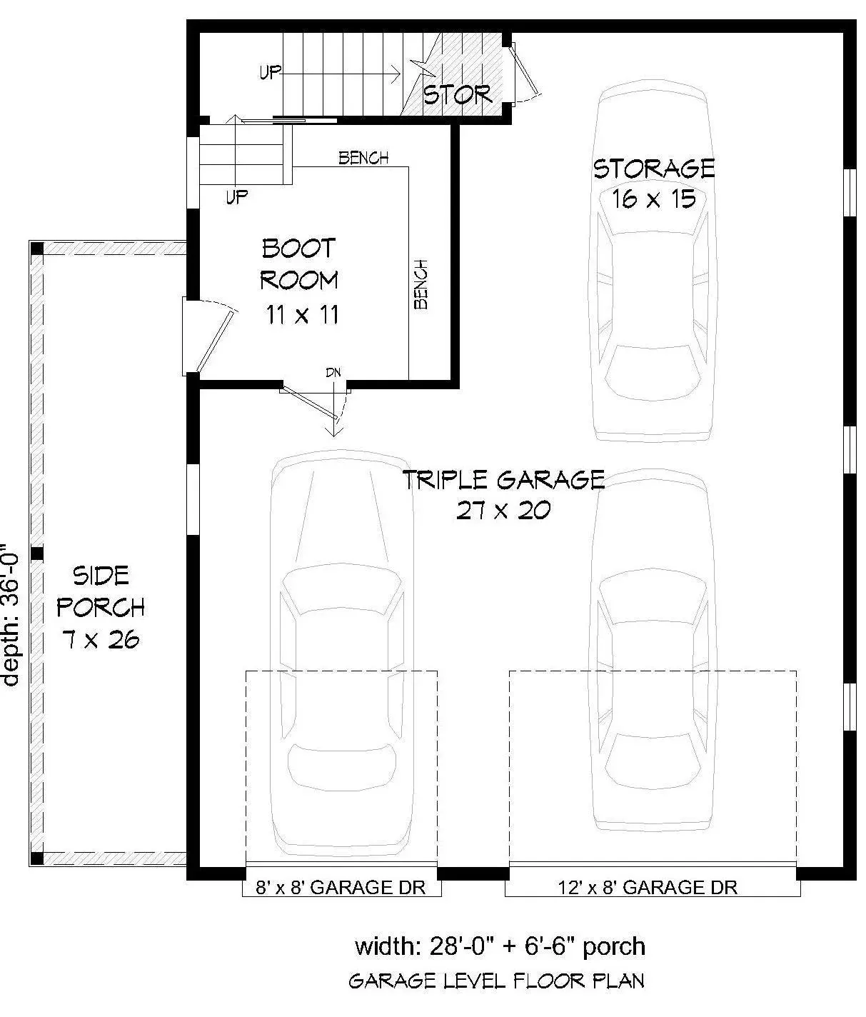 Cozy Stone-Exterior House Plan Perfect for Compact Living