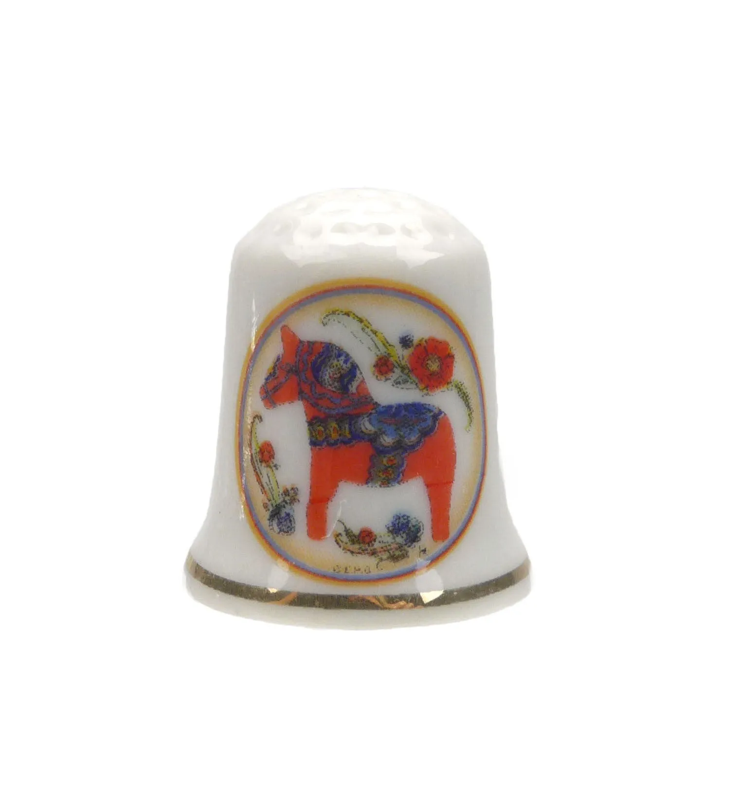 Dala Horse Thimble Red Souvenir