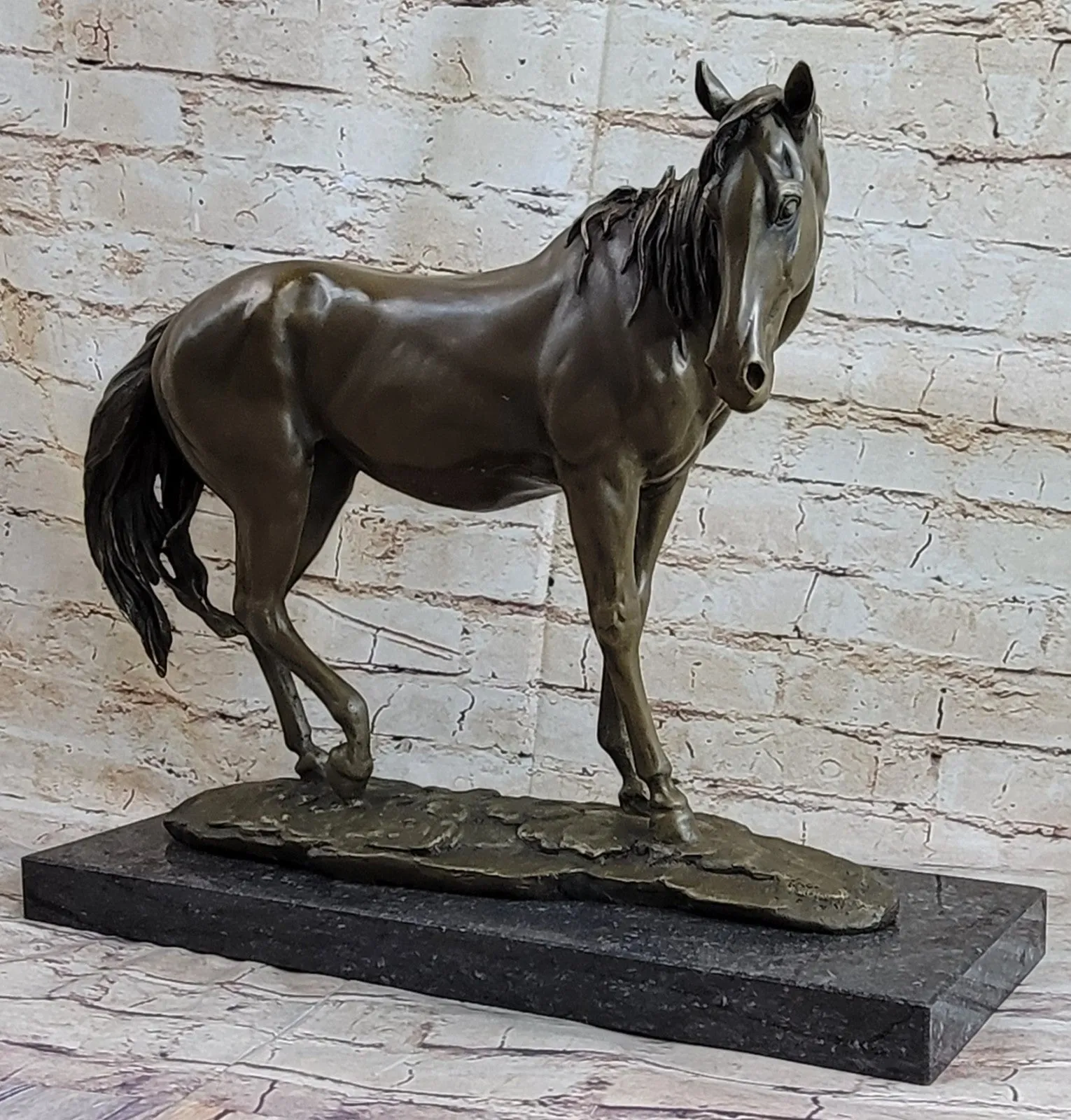 Extra Large Lean Racing Horse by Mene OTB Trophy Collectible Bronze Statue