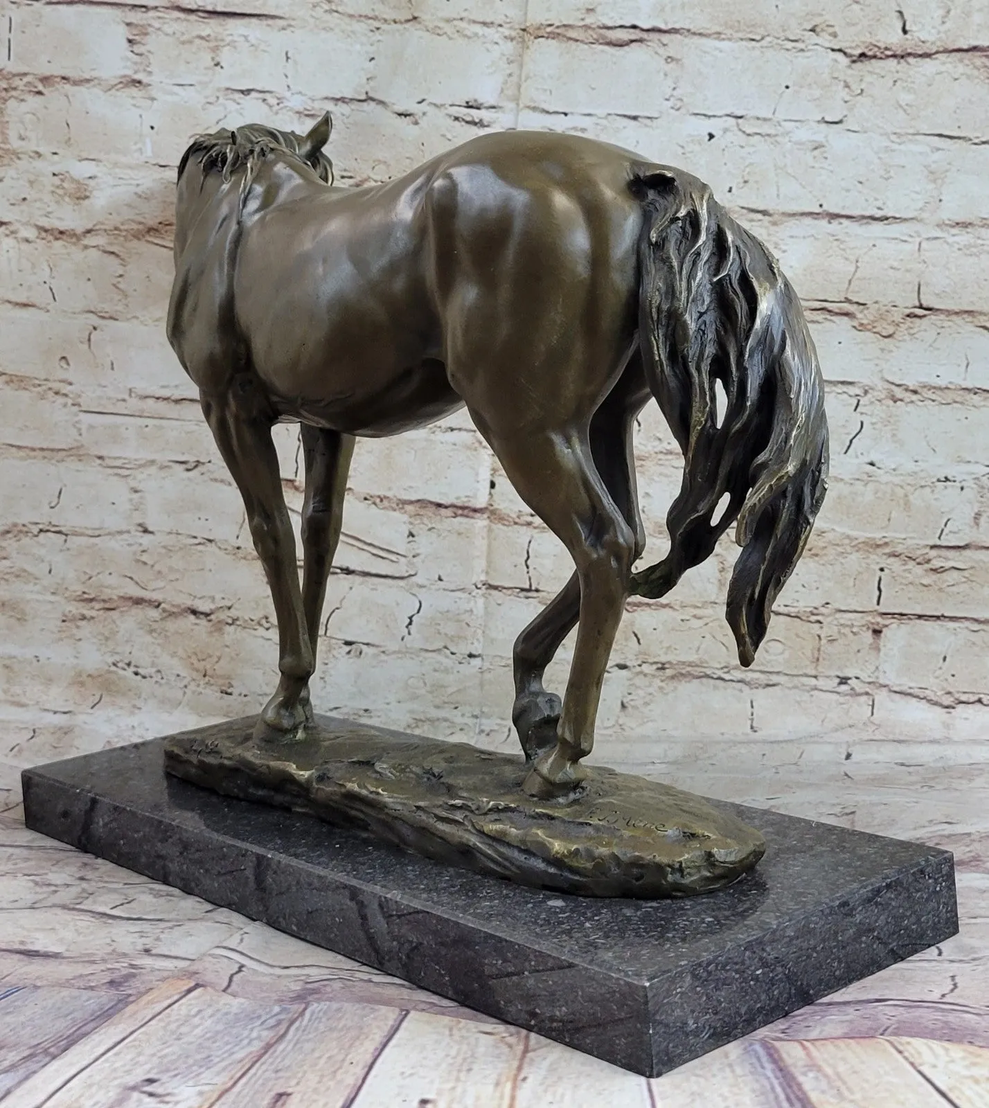 Extra Large Lean Racing Horse by Mene OTB Trophy Collectible Bronze Statue