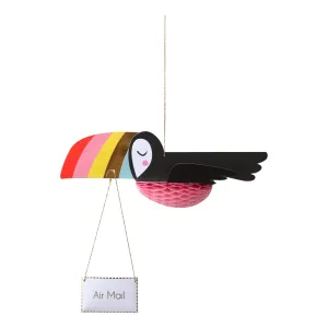 Flying Toucan Honeycomb Birthday Card