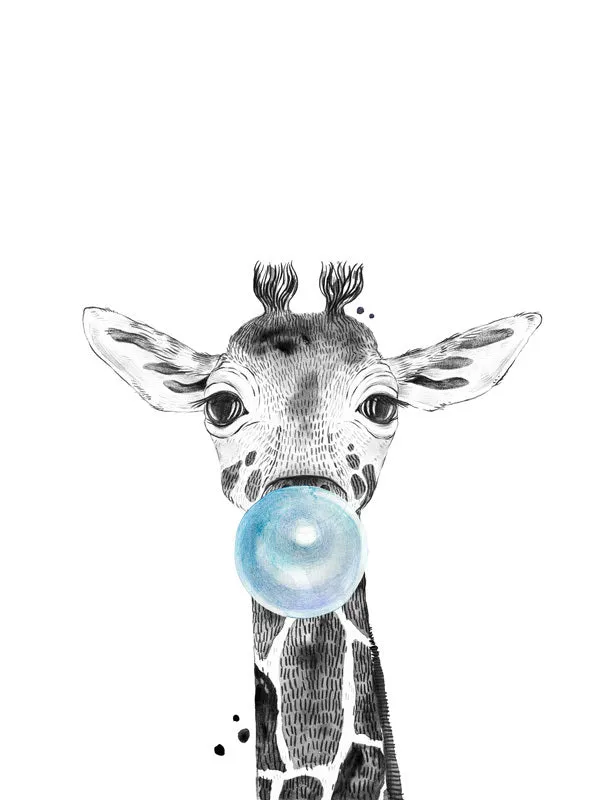 George Giraffe Unframed Art Print