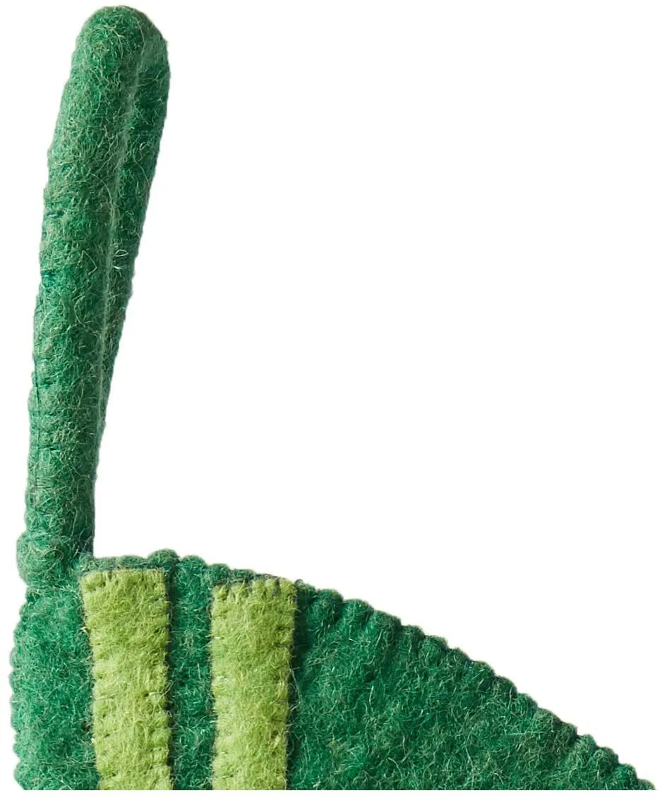 Hand Felted Wool Kids Christmas Stocking - Green Racecar