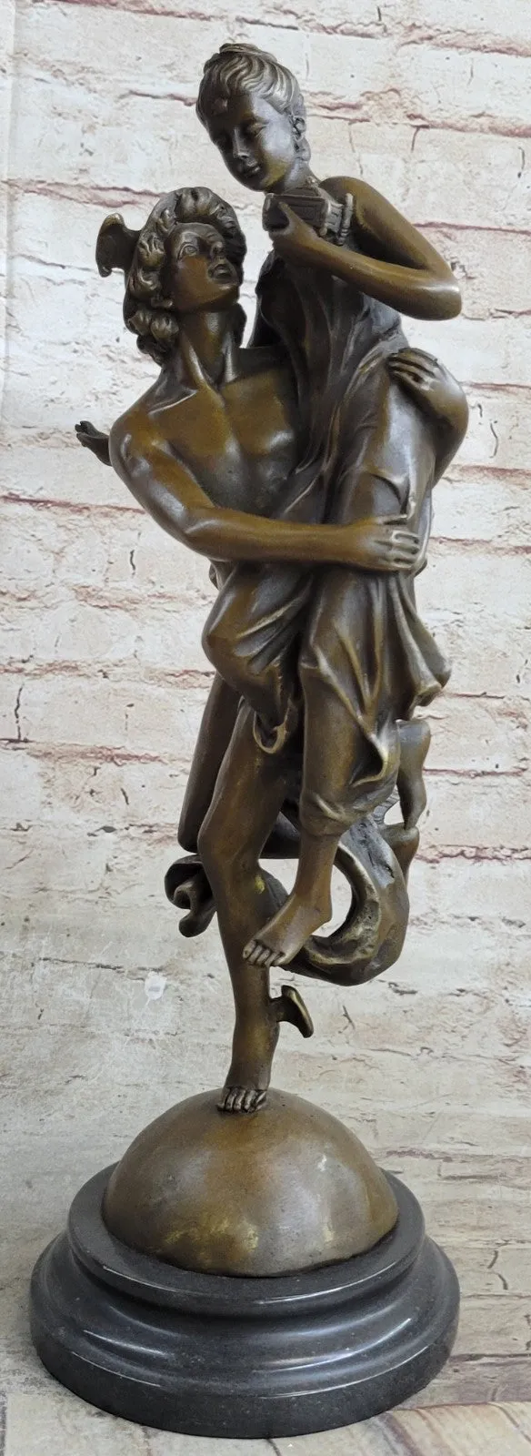 Handcrafted bronze sculpture SALE Pandor And Mercury Flying Hermes Of Rendition