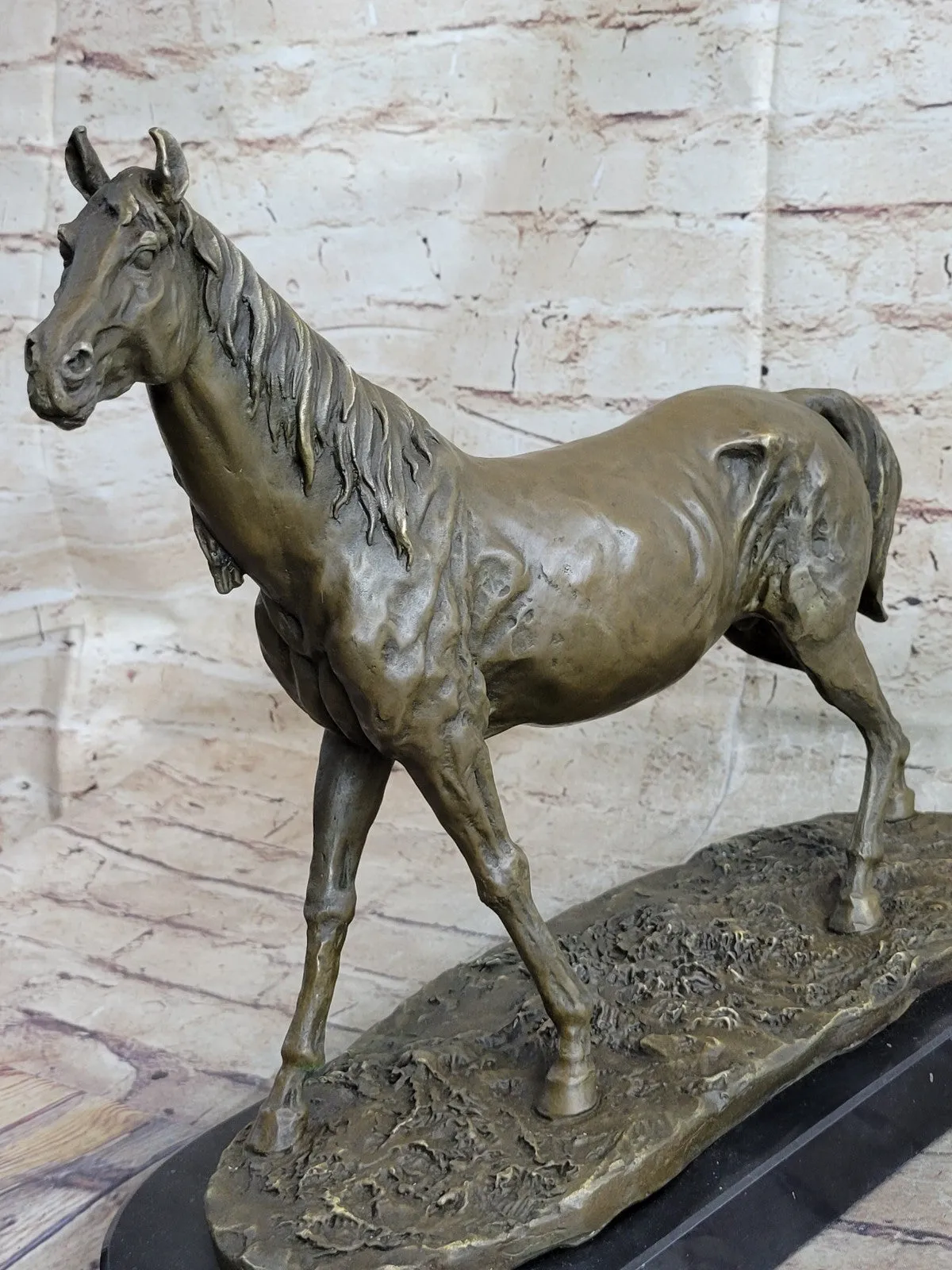 Handcrafted bronze sculpture SALE Tro Horse Racing Stallion Art Modern Abstract