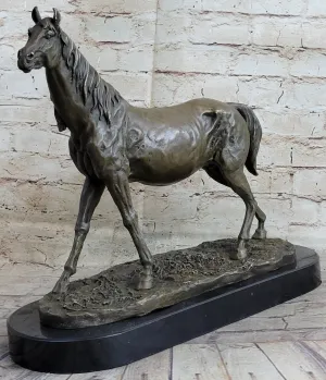 Handcrafted bronze sculpture SALE Tro Horse Racing Stallion Art Modern Abstract