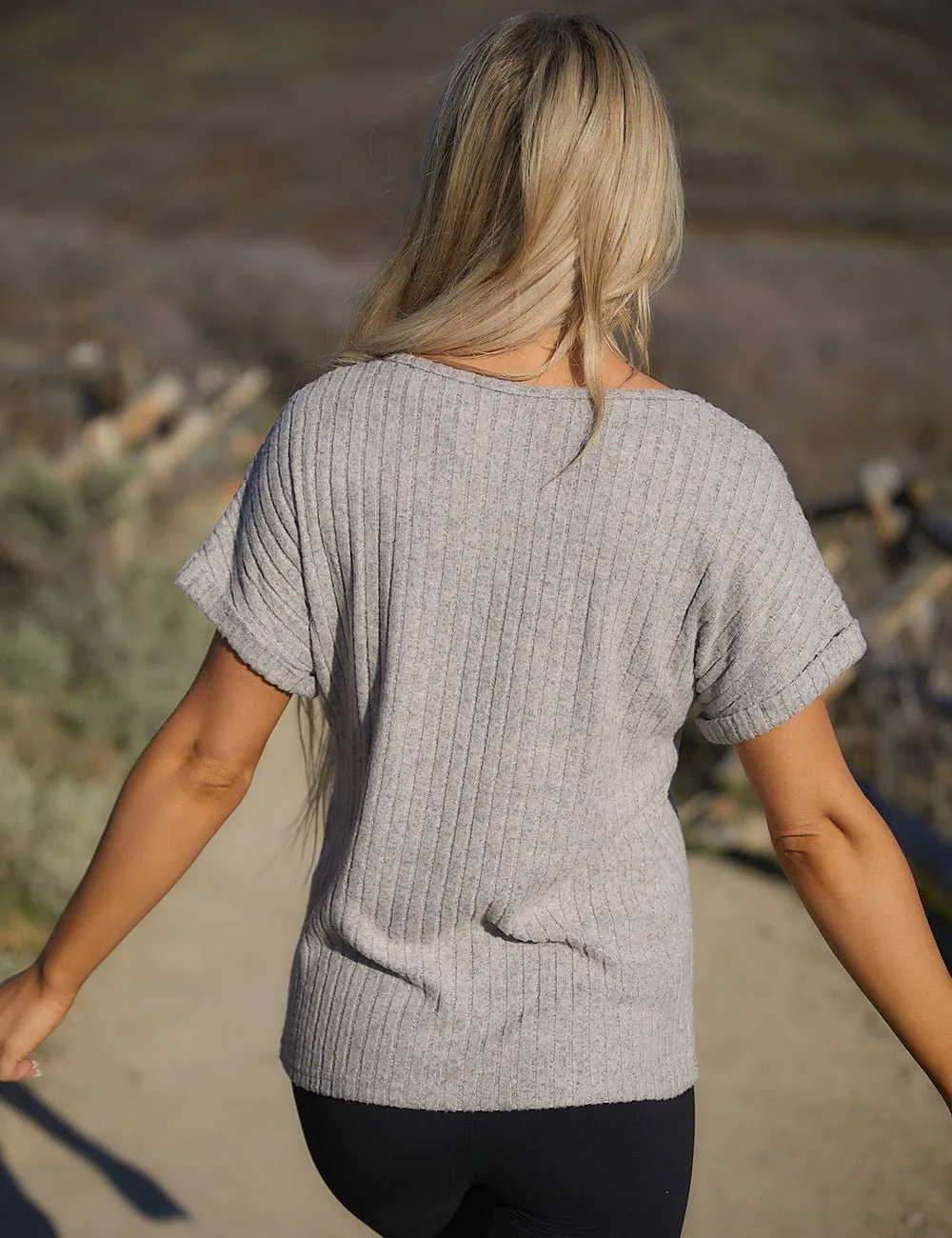 Into The Sky Ribbed Top