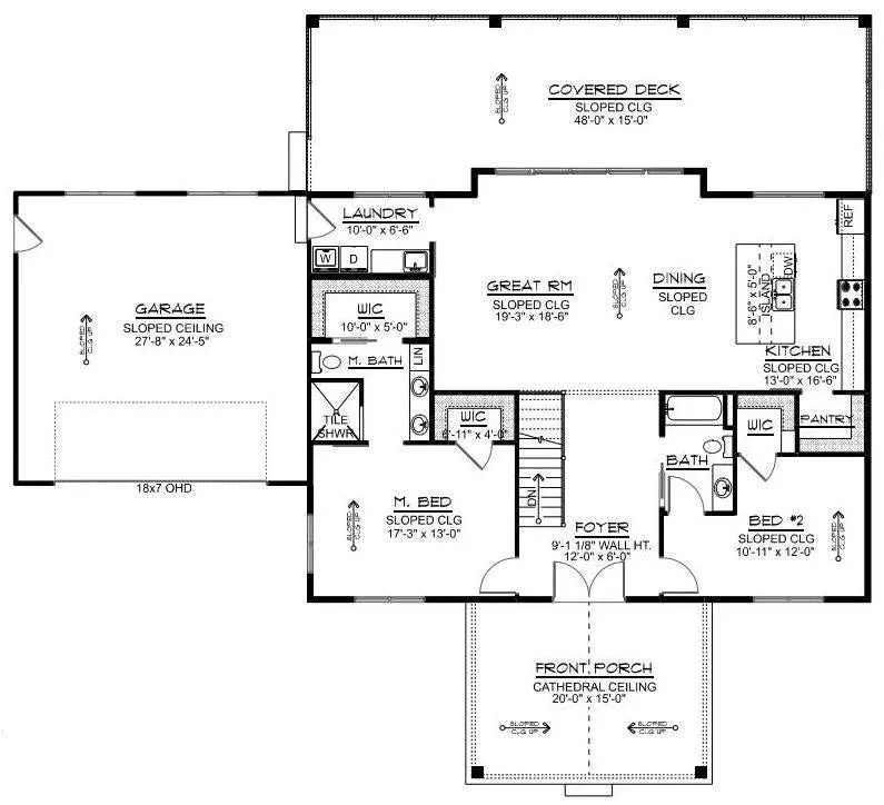 Inviting 2-Bedroom Home Plan with Walkout Basement