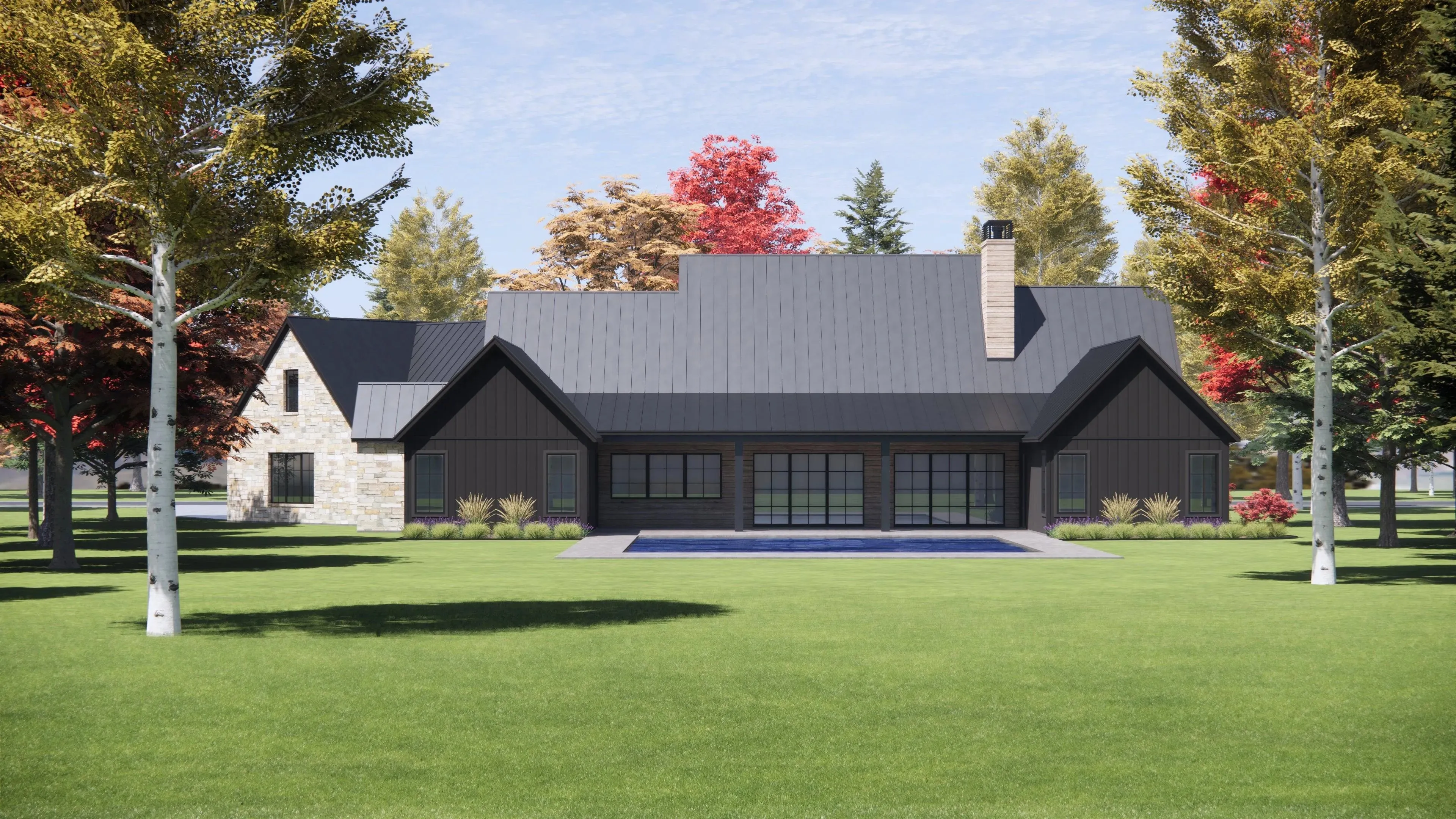 Luxurious 4-Bedroom Home Plan with Bonus Room and Expansive Porches