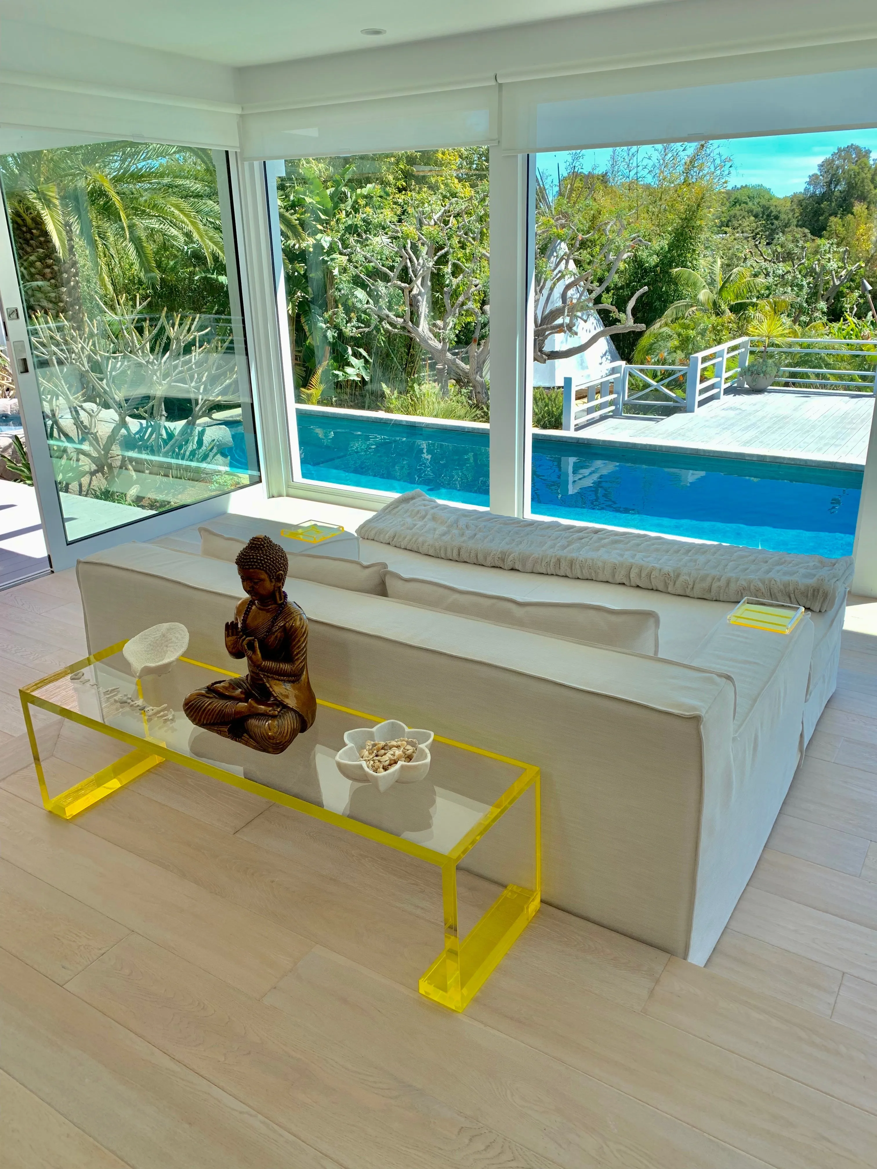 Malibu Console Table in Yellow