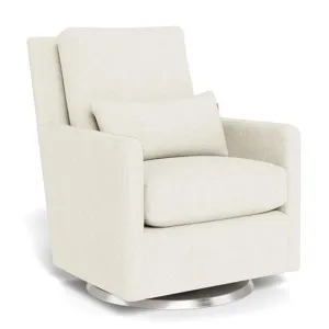 Monte Design - Quick Ship Como Glider - Ivory Boucle   Silver Swivel Base