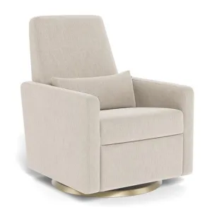 Monte Design - Quick Ship Grano Glider Recliner - Dune   Matte Gold Base