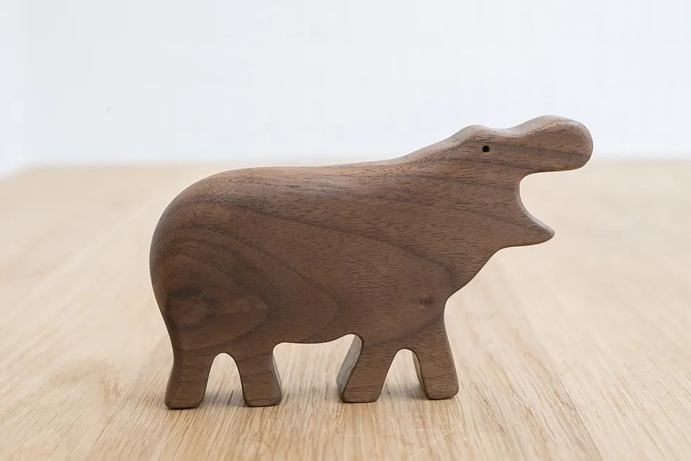 Rattle WOODEN HIPPO