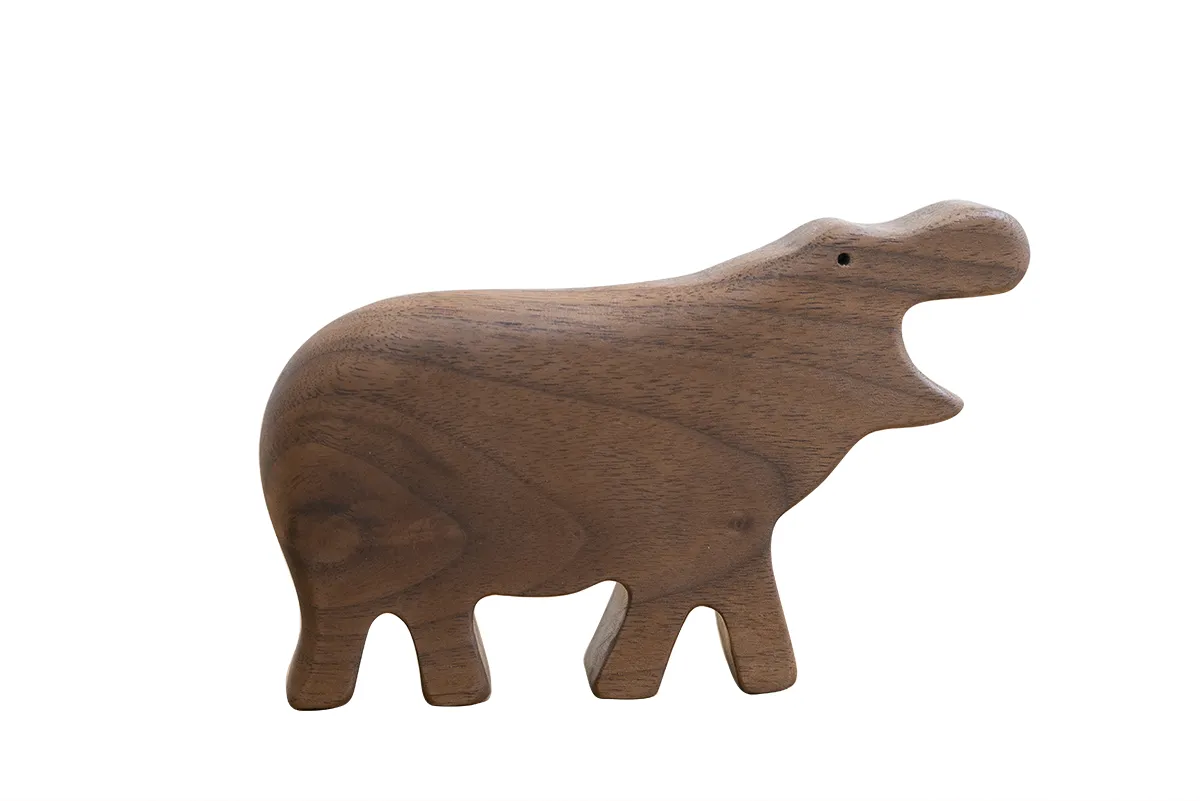 Rattle WOODEN HIPPO