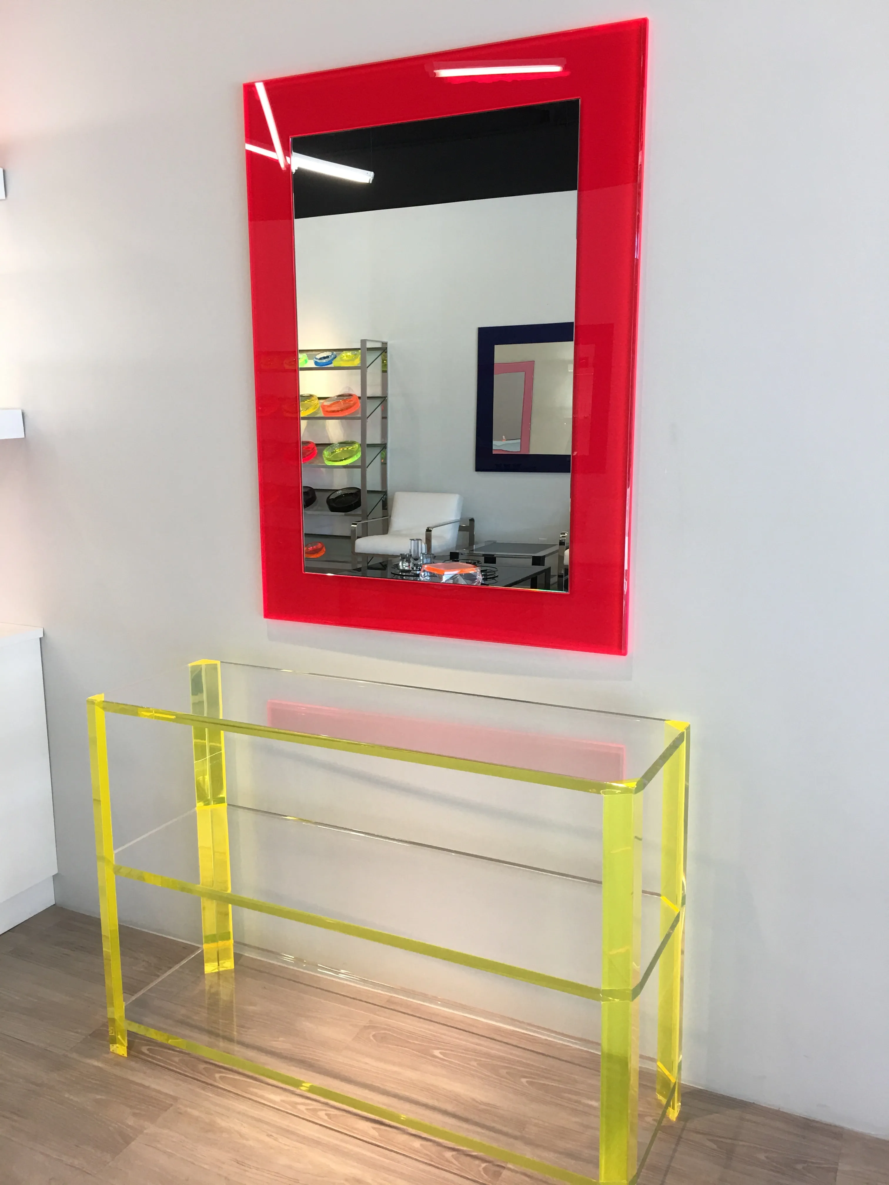 Rectangle Mirror in Red