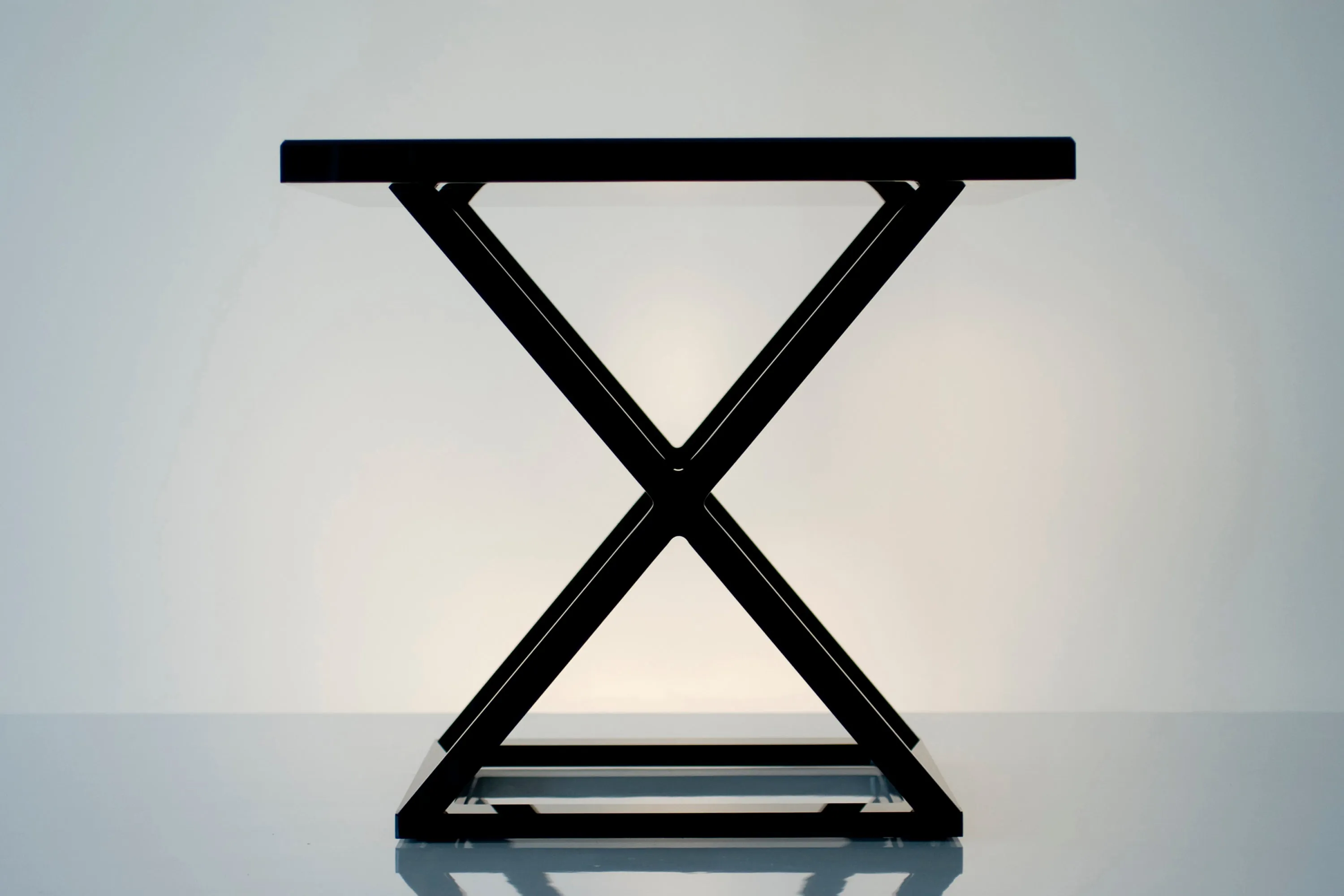 Revolver Occasional Table in Black with Bronze Tabletop