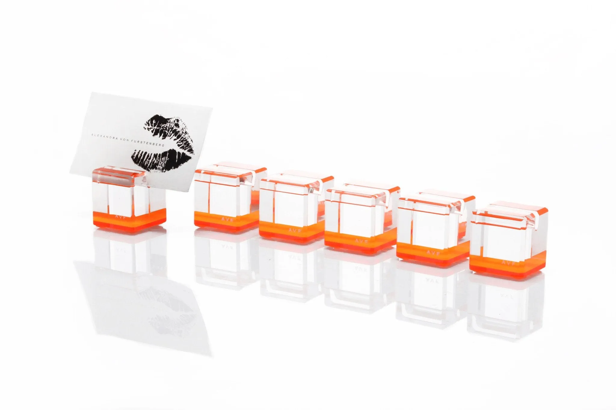 Rock Blocks Placecard Holder Set in Orange