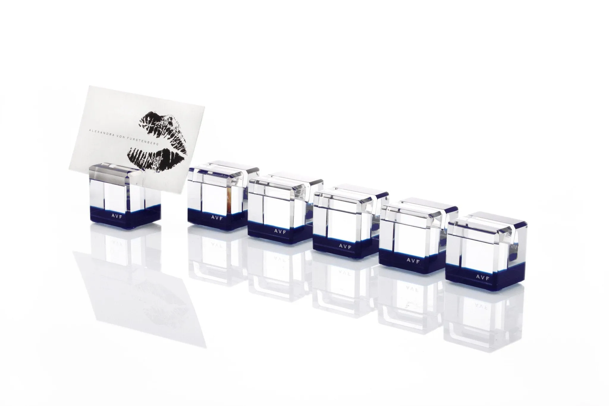 Rock Blocks Placecard Holder Set in Sapphire