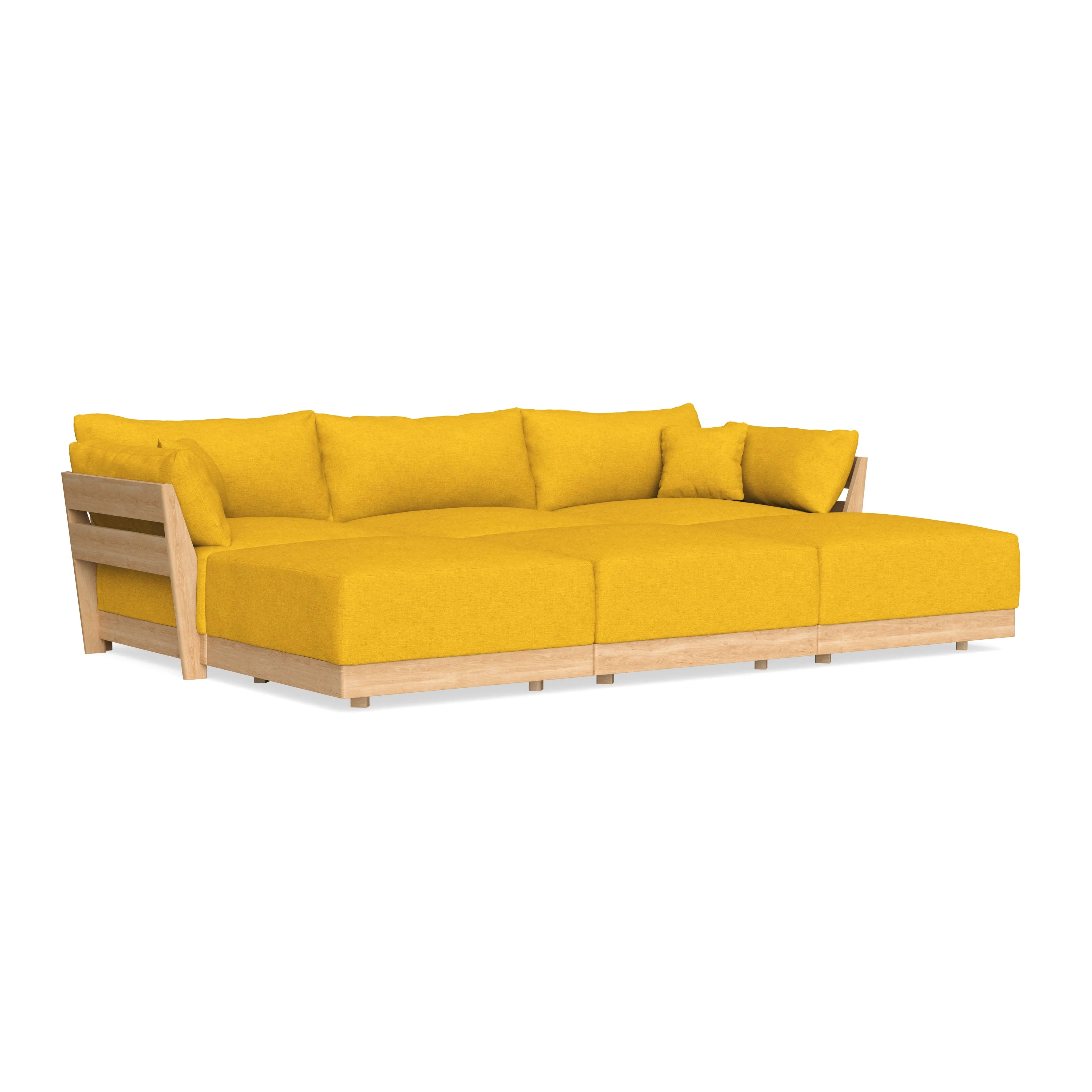 Slipcover Only - Modular Bondi 3-Seater Daybed Sofa Sectional in Sunflower