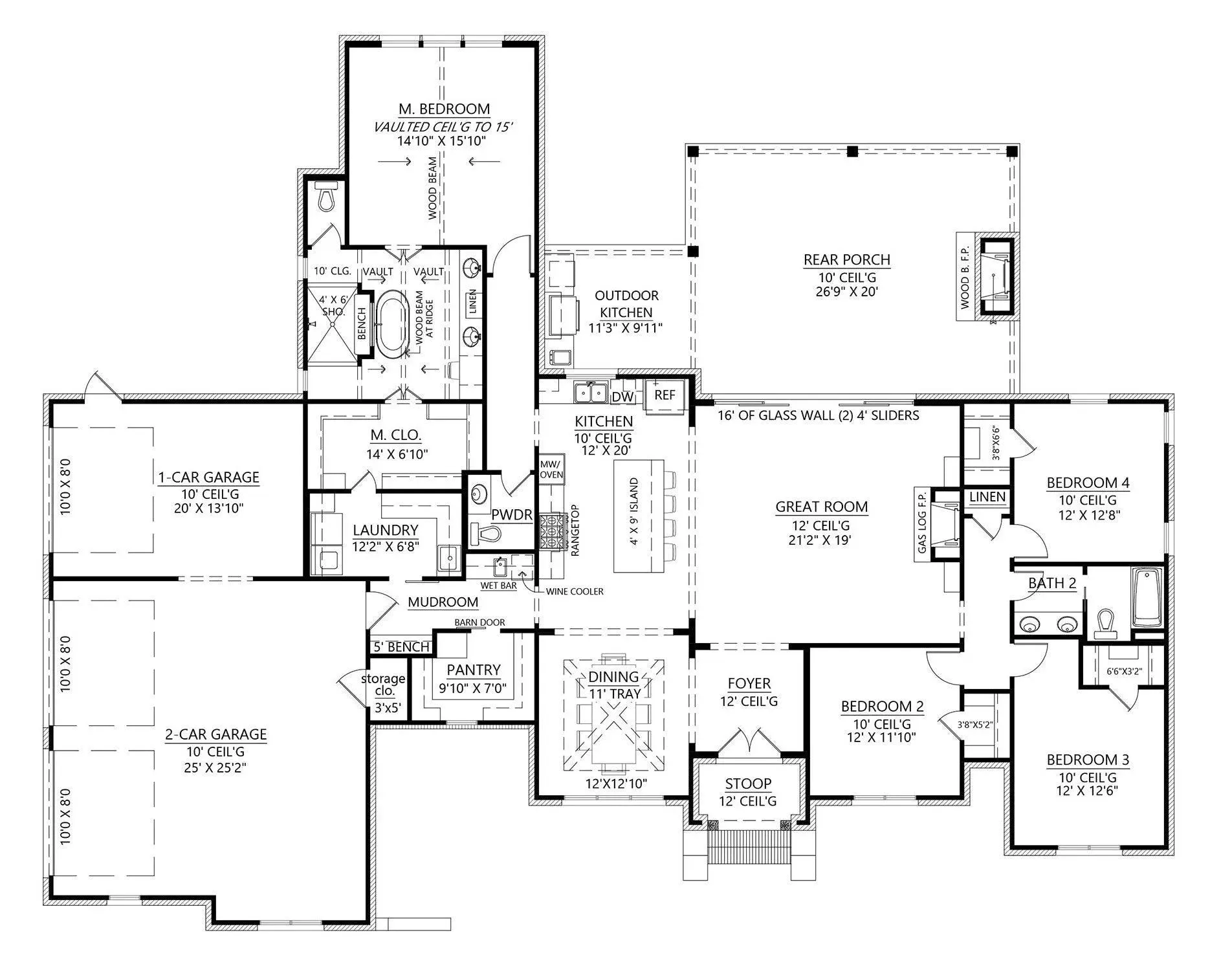 Spacious 4-Bedroom Home with Ample Garage and Porches