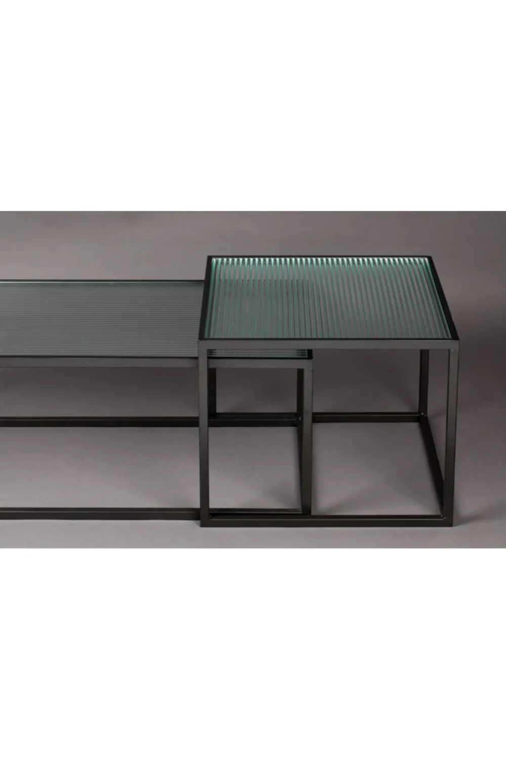 Square Glass Nesting Coffee Table Set | Dutchbone Boli