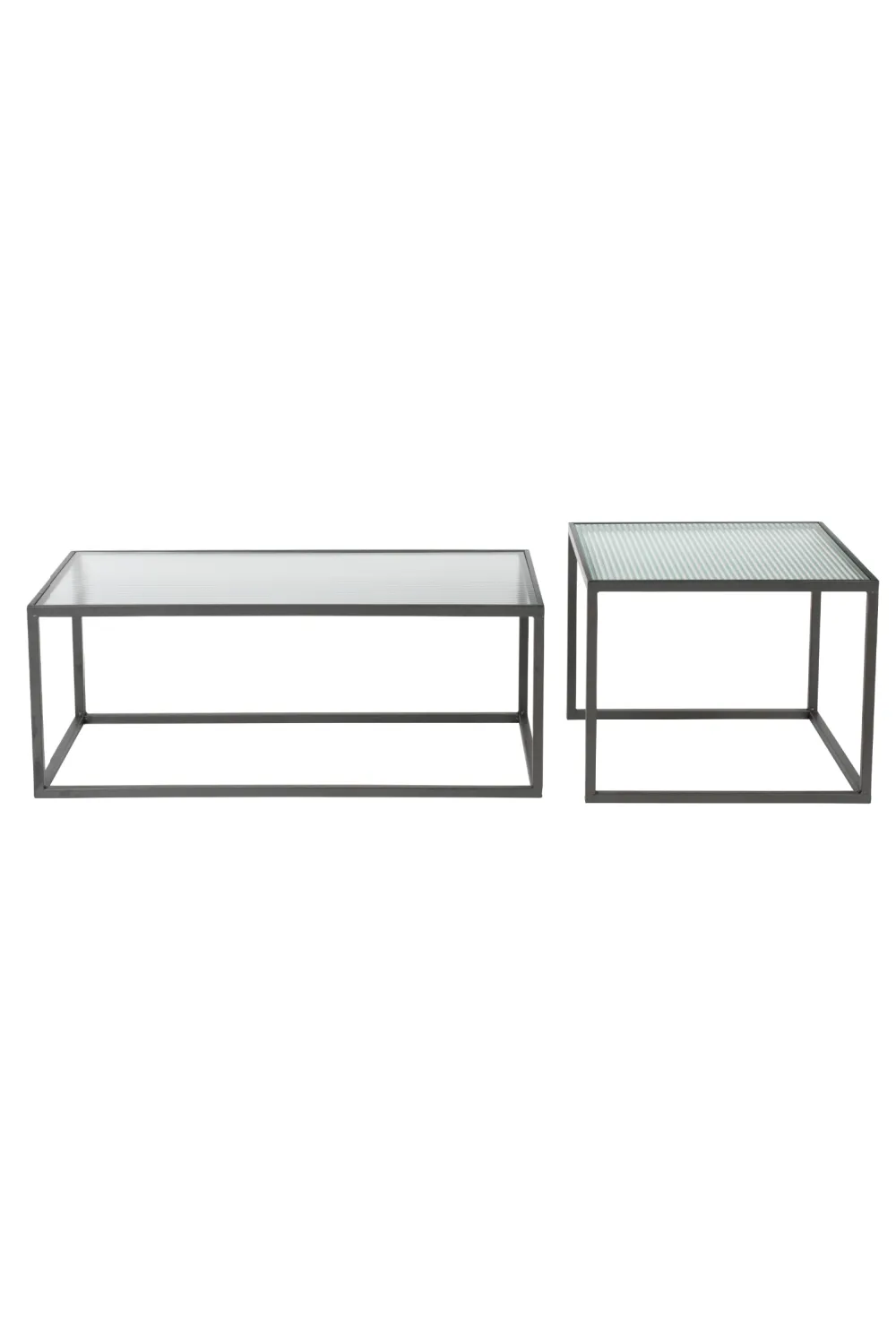 Square Glass Nesting Coffee Table Set | Dutchbone Boli