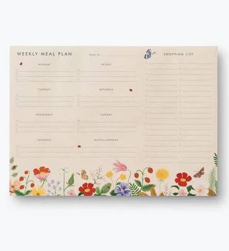 Strawberry Fields Meal Planner Notepad