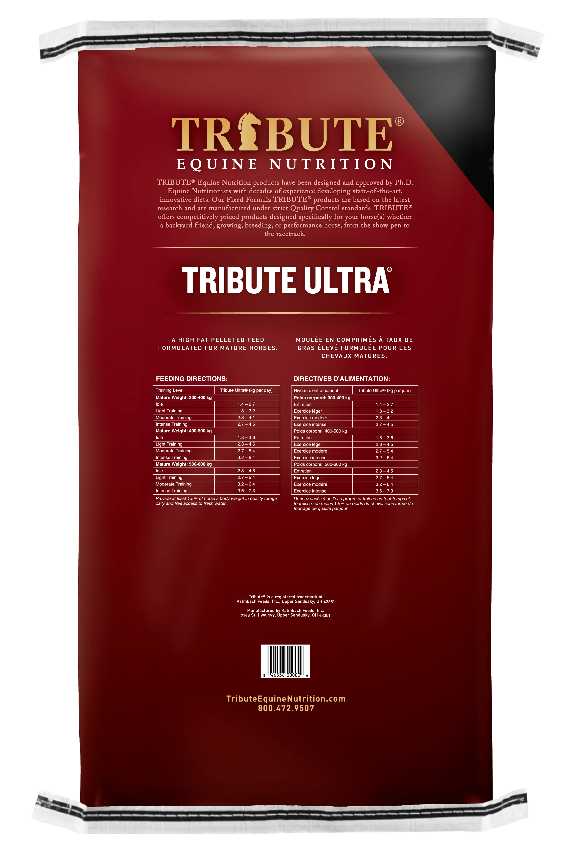 Tribute Ultra® (Canada), Pelleted, High Fat Horse Feed