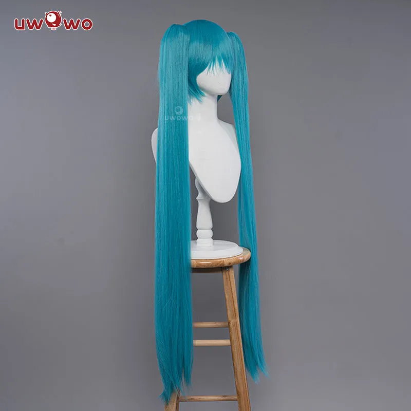 Uwowo V Singer 2022 Racing Ver Cosplay Wig  Blue Long Hair