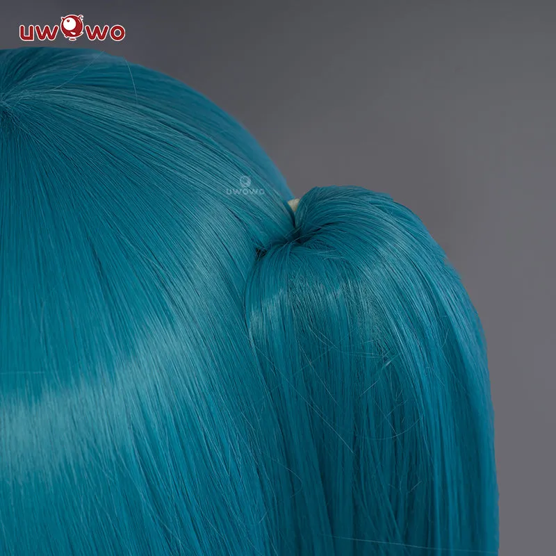 Uwowo V Singer 2022 Racing Ver Cosplay Wig  Blue Long Hair