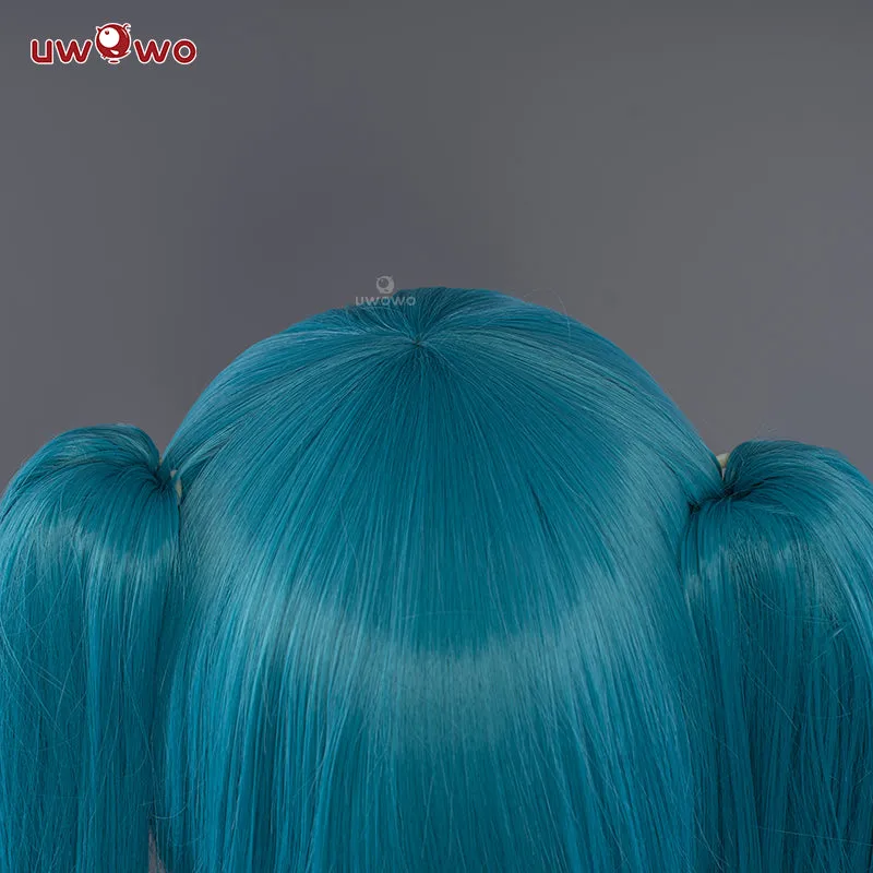 Uwowo V Singer 2022 Racing Ver Cosplay Wig  Blue Long Hair