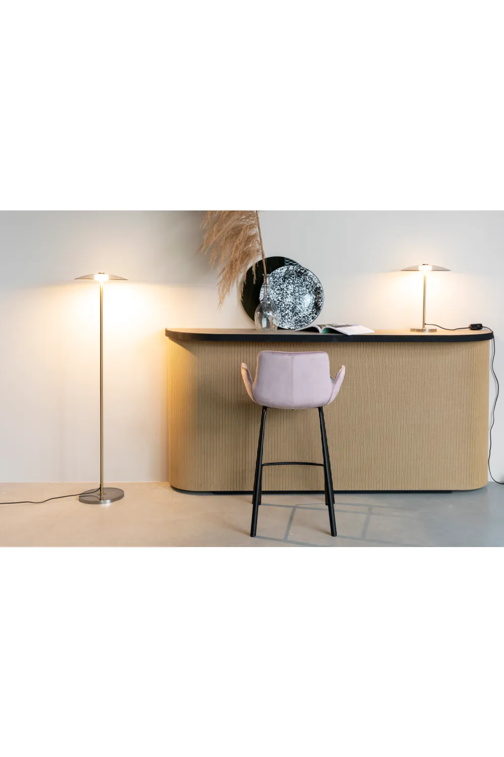 Velvet Upholstered Counter Stools (2) | Zuiver Brit