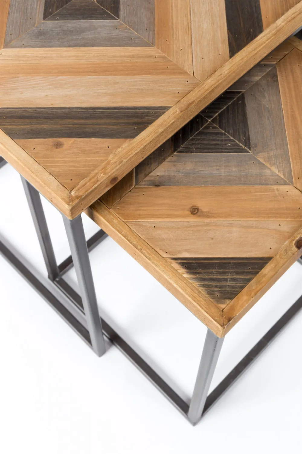 Wood Inlay Nesting Side Tables (2) | DF Joy