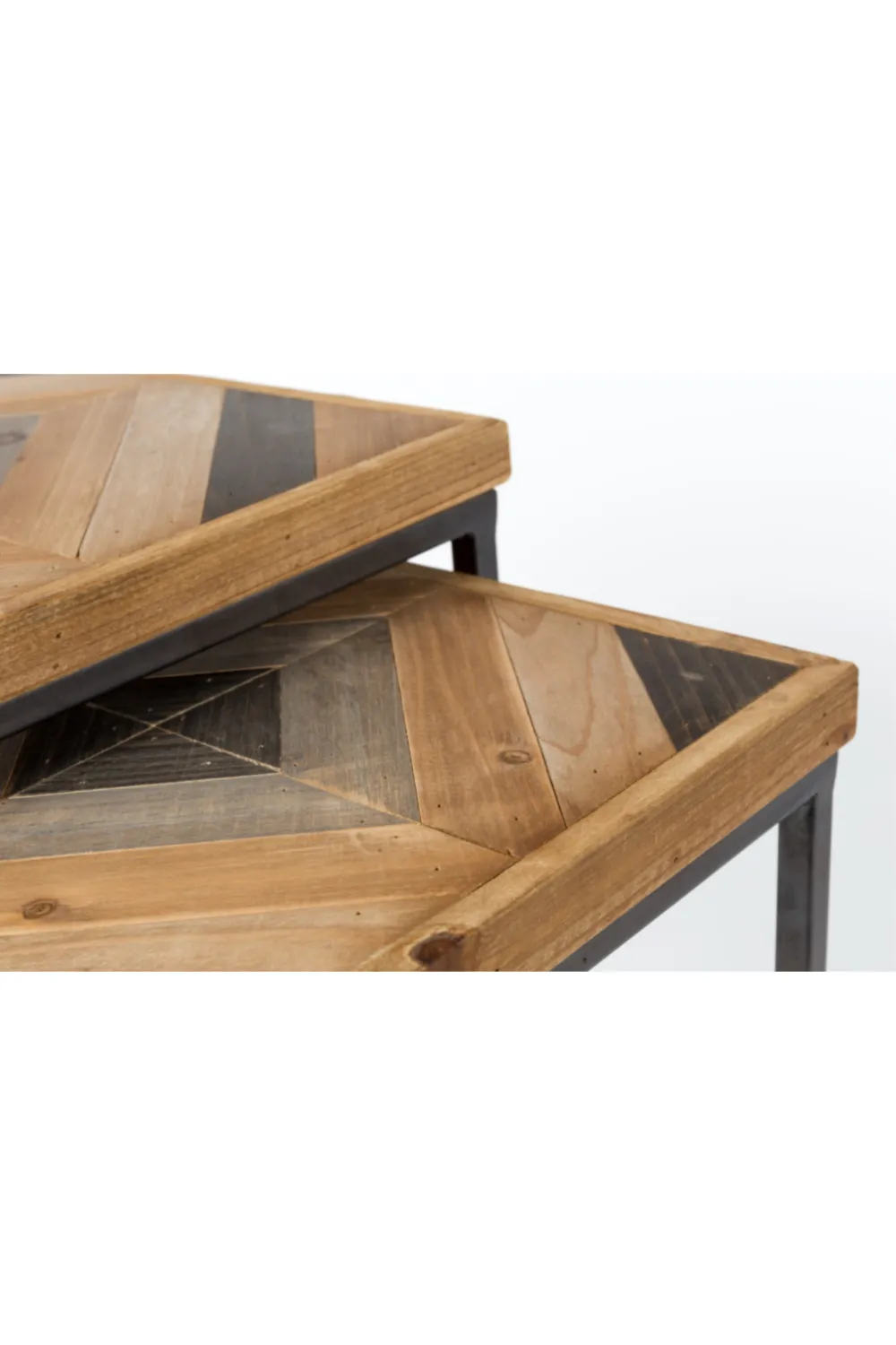 Wood Inlay Nesting Side Tables (2) | DF Joy